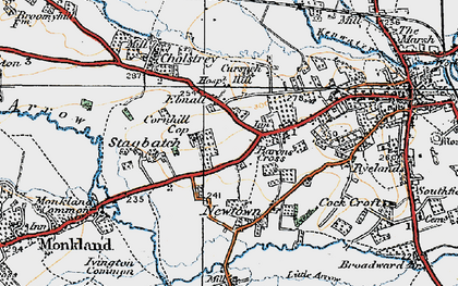 Old map of Ebnall in 1920