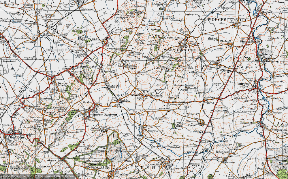 Old Map of Ebrington, 1919 in 1919