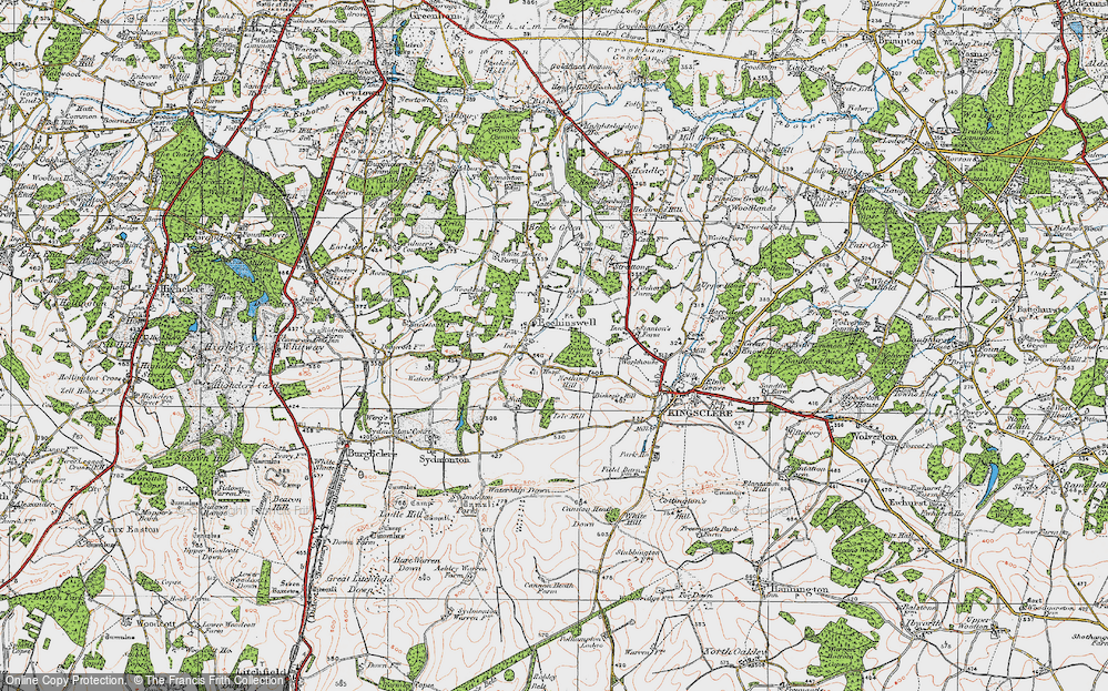 Old Map of Ecchinswell, 1919 in 1919