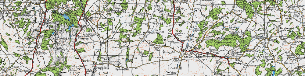 Old map of Ecchinswell in 1919