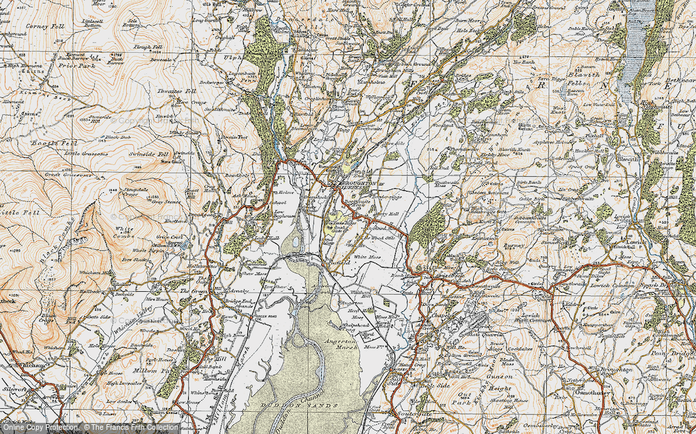 Old Map of Historic Map covering Boothwaite Nook in 1925