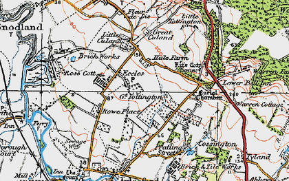 Old map of Eccles in 1921
