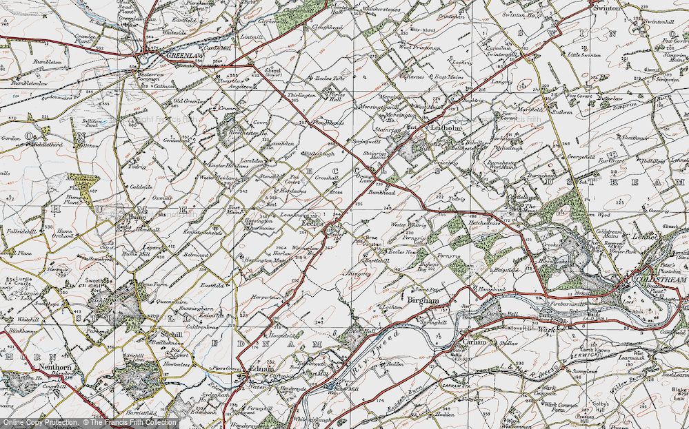 Old Map of Historic Map covering Brae Dunstan in 1926