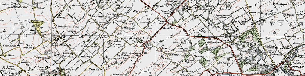 Old map of Brae Dunstan in 1926