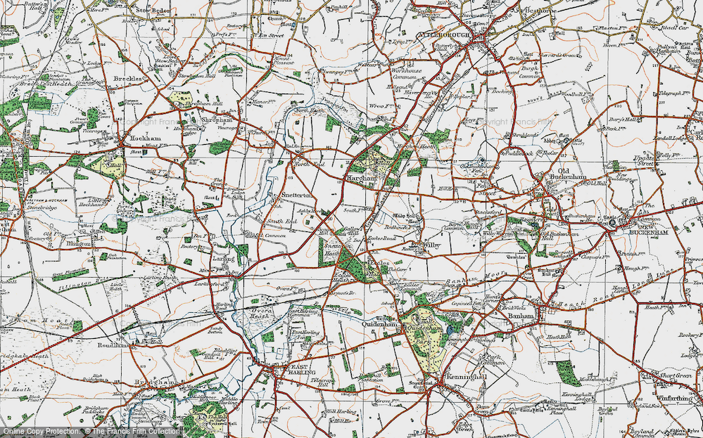 Old Map of Eccles Road, 1920 in 1920