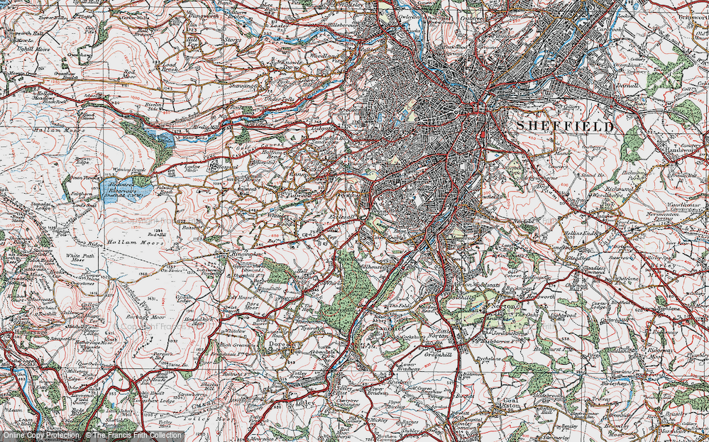 Old Map of Ecclesall, 1923 in 1923