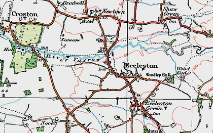 Old map of Eccleston in 1924