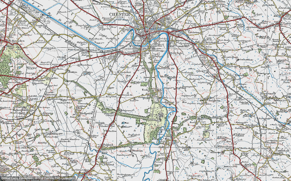 Old Map of Eccleston, 1924 in 1924