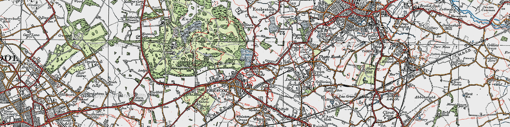Old map of Eccleston Park in 1923