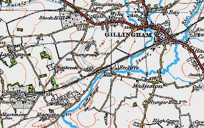 Old map of Eccliffe in 1919