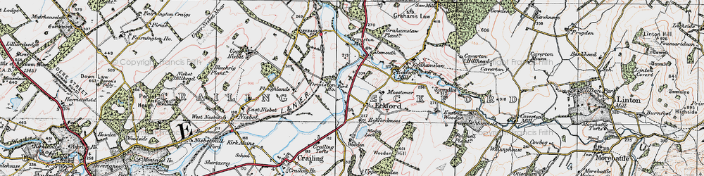 Old map of Eckford in 1926