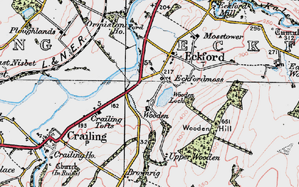 Old map of Eckfordmoss in 1926