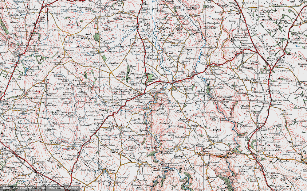Old Map of Ecton, 1923 in 1923