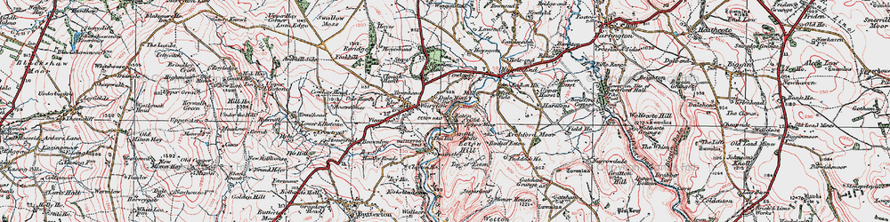 Old map of Back of Ecton in 1923