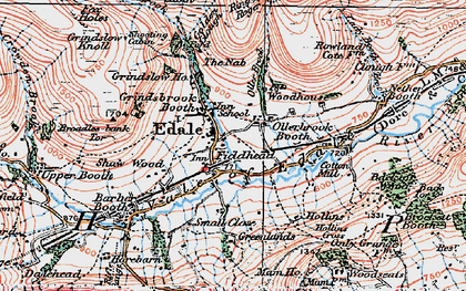 Old map of Edale in 1923