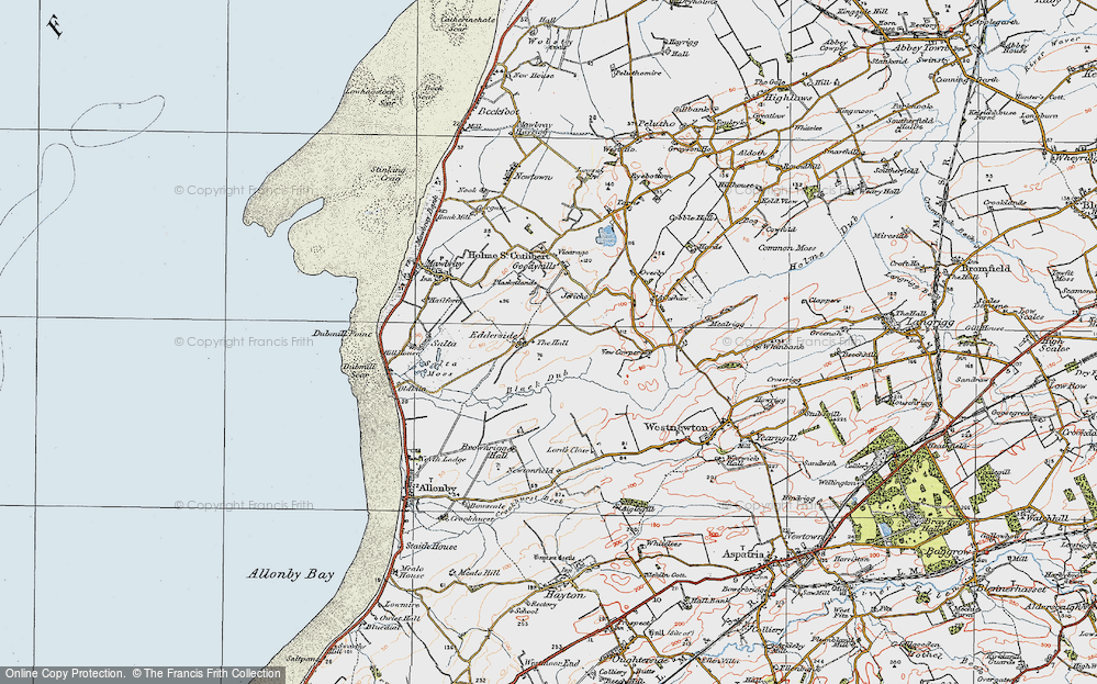Old Map of Edderside, 1925 in 1925