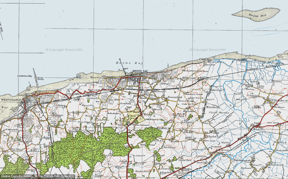 Old Map of Eddington, 1920 in 1920