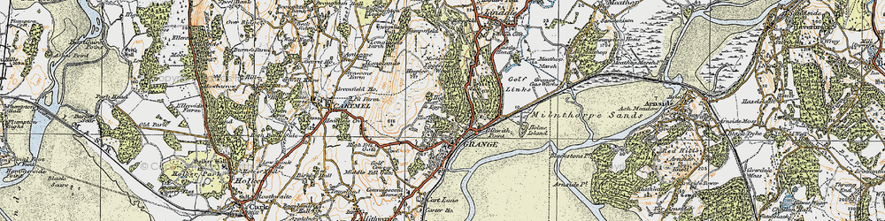 Old map of Blawith Point in 1925