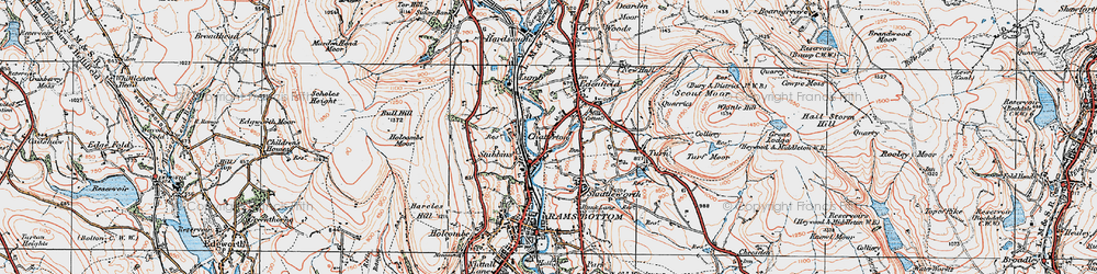 Old map of Edenfield in 1924