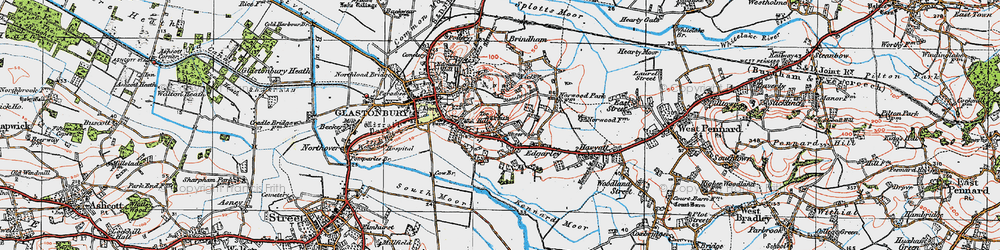 Old map of Edgarley in 1919
