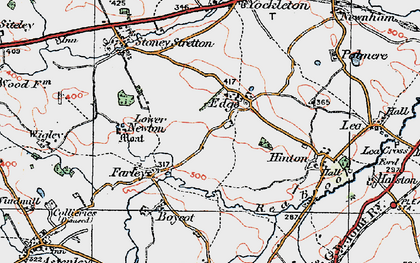 Old map of Edge in 1921