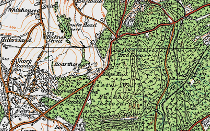 Old map of Edge End in 1919