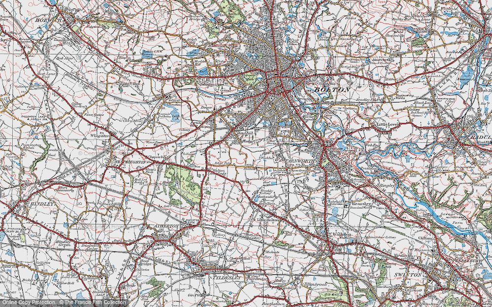 Old Map of Edge Fold, 1924 in 1924