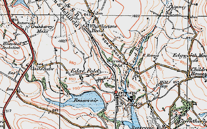 Old map of Broadhead Brook in 1924