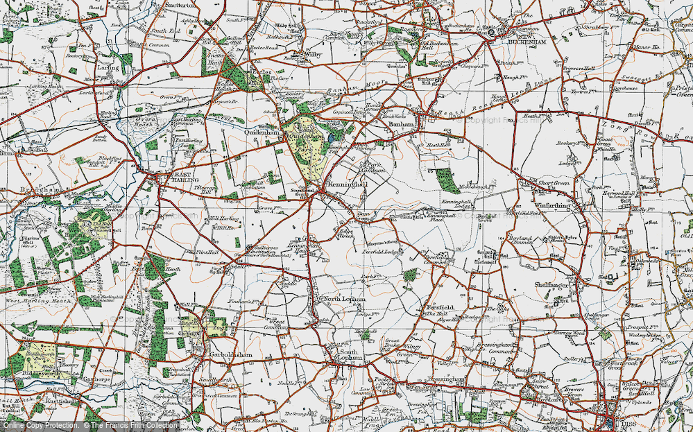 Old Map of Edge Green, 1920 in 1920