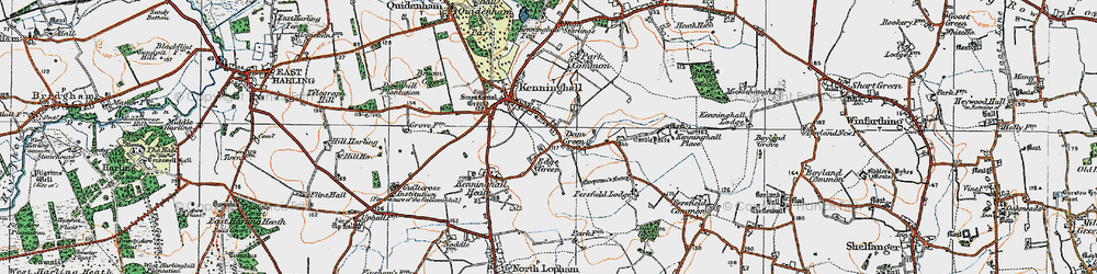 Old map of Edge Green in 1920