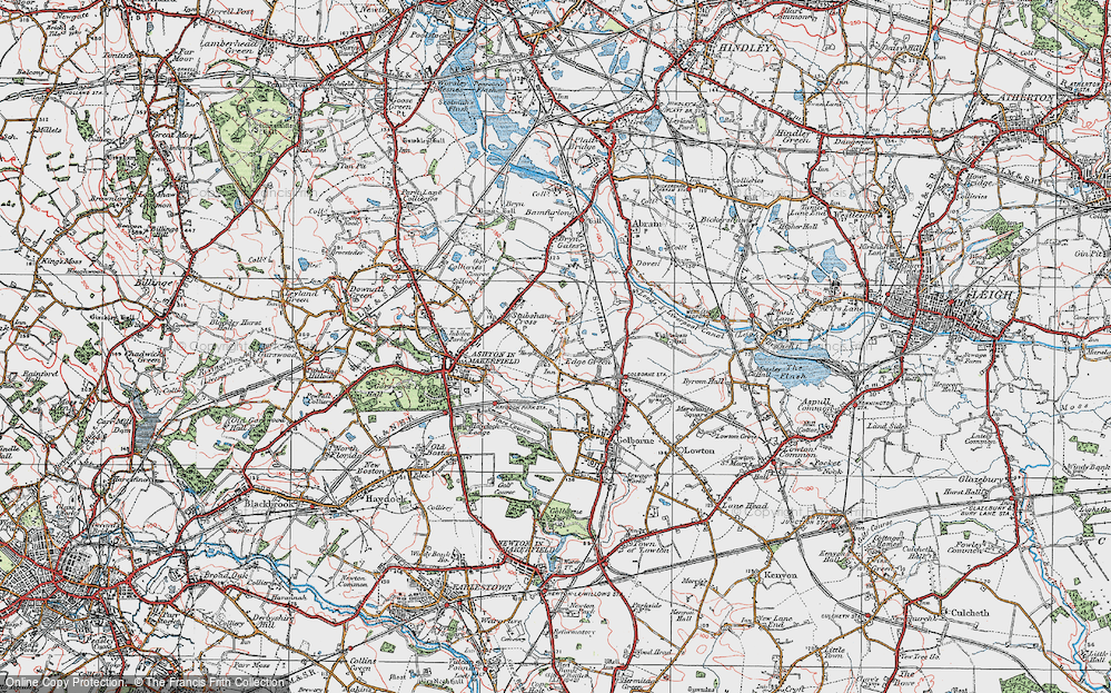 Old Map of Edge Green, 1924 in 1924