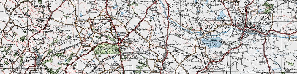 Old map of Edge Green in 1924