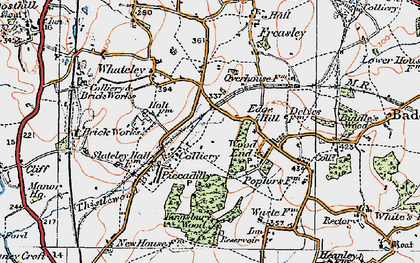 Old map of Edge Hill in 1921