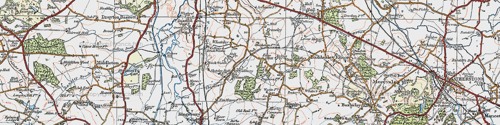 Old map of Edge Hill in 1921