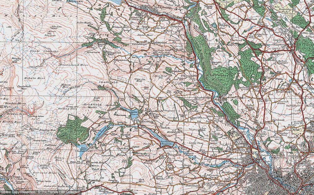 Old Map of Edge Mount, 1923 in 1923