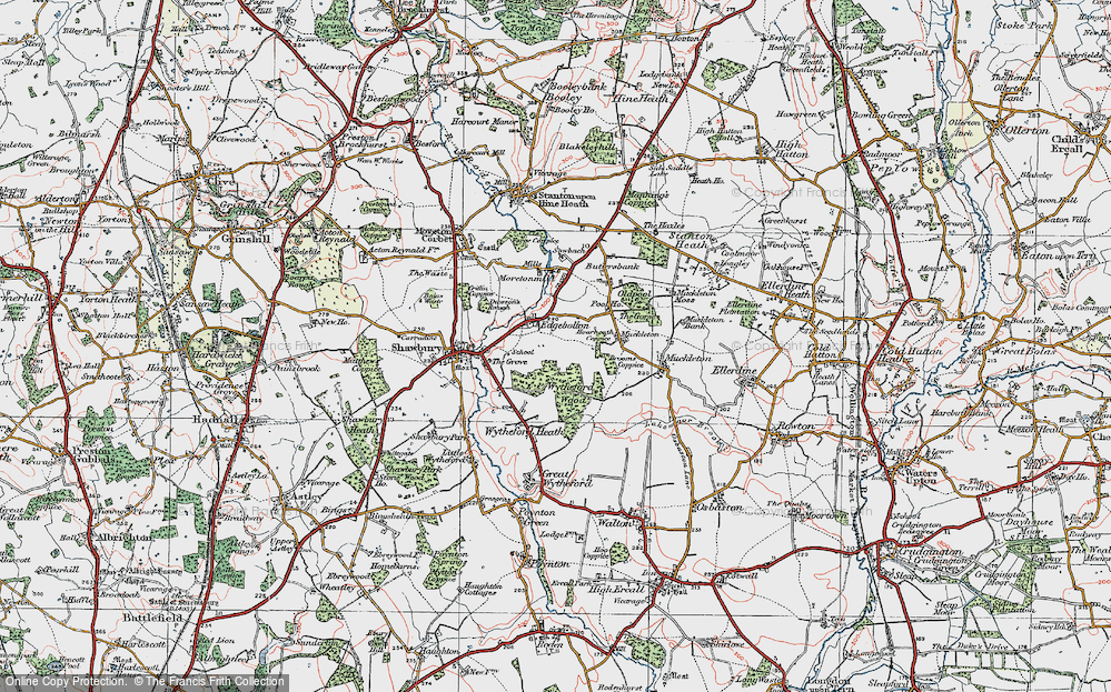 Old Map of Edgebolton, 1921 in 1921