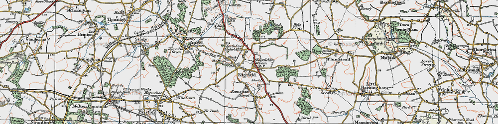 Old map of Edgefield in 1921