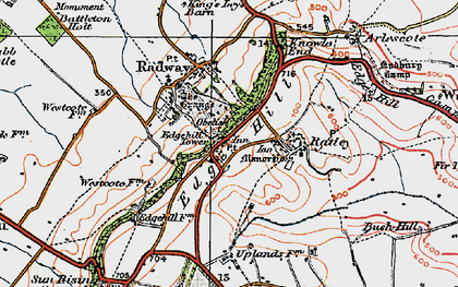 Old map of Westcote Manor in 1919