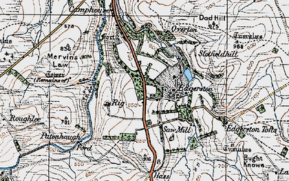 Old map of Edgerston in 1926