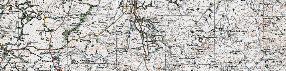 Old map of Edgerston in 1926