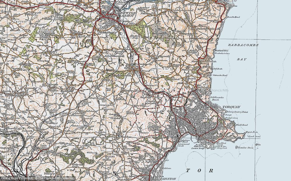 Old Map of Edginswell, 1919 in 1919