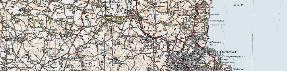 Old map of Edginswell in 1919