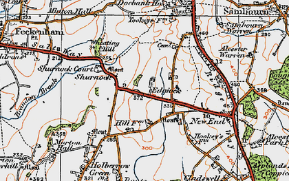 Old map of Edgiock in 1919