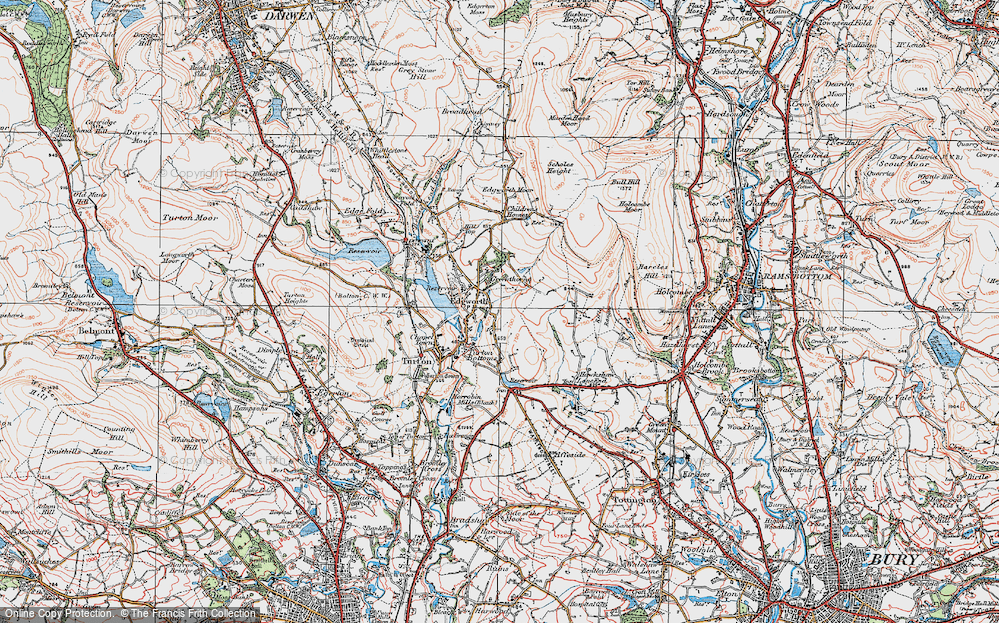 Old Map of Edgworth, 1924 in 1924