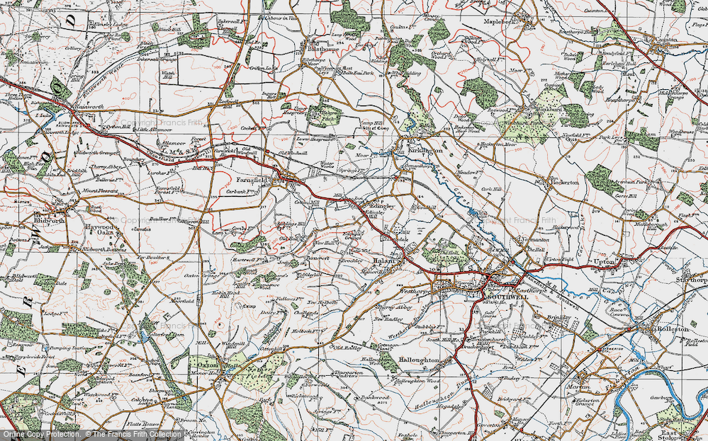 Old Map of Edingley, 1923 in 1923