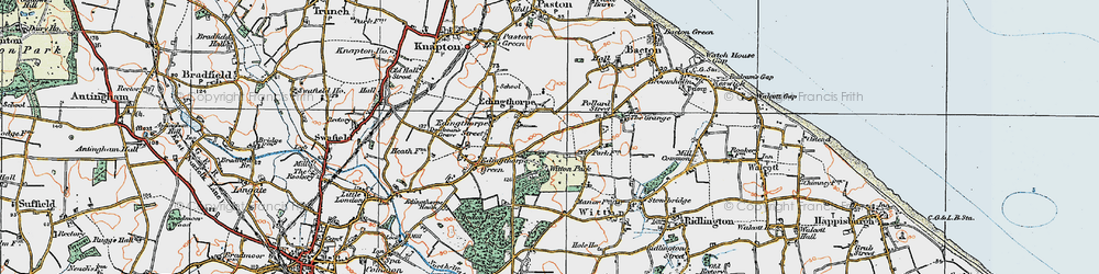 Old map of Edingthorpe in 1922