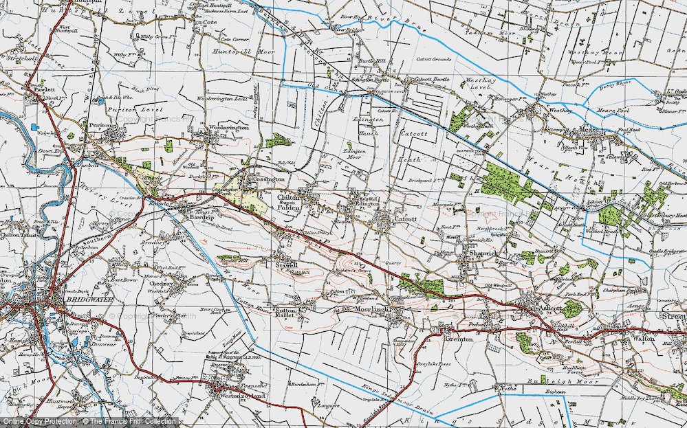 Old Map of Edington, 1919 in 1919
