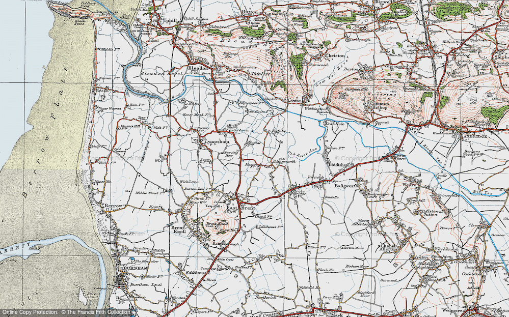 Old Map of Edingworth, 1919 in 1919