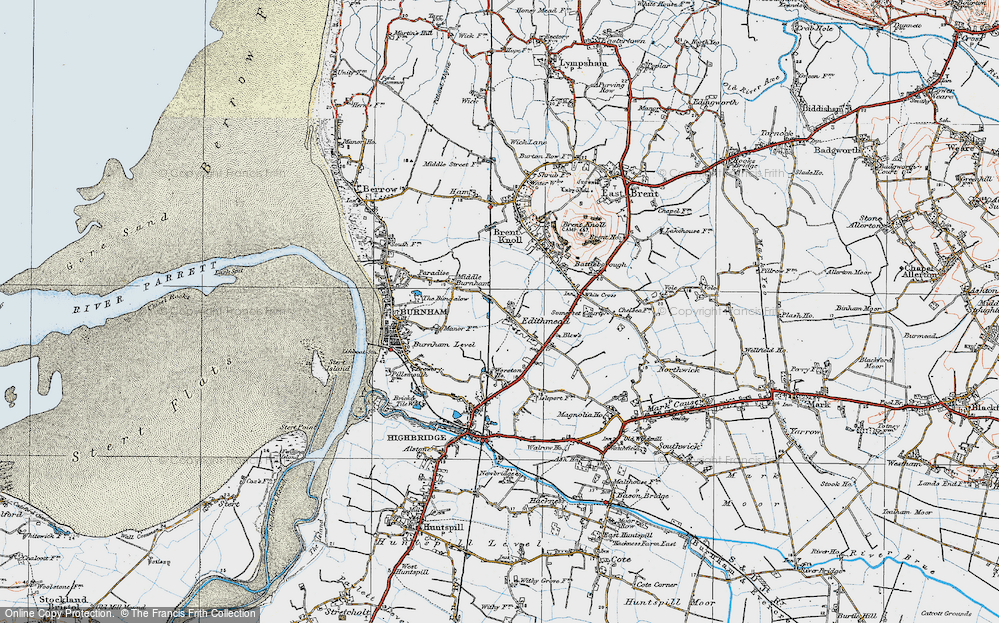 Old Map of Edithmead, 1919 in 1919