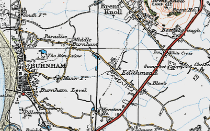 Old map of Worston Ho in 1919